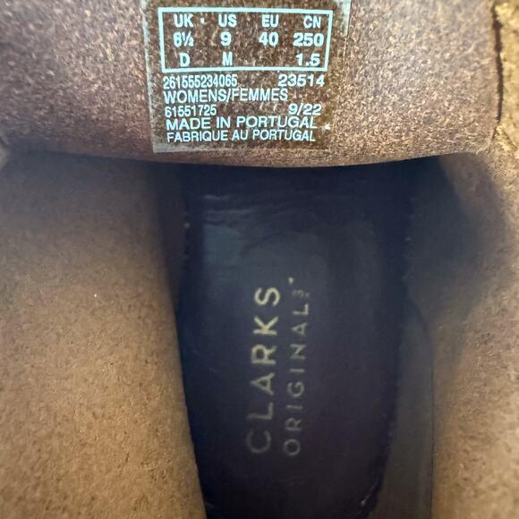 Clarks Desert Boot Womens sz 9 Beeswax Brown Leather Ankle Lace Up Boho Country - Picture 5 of 8